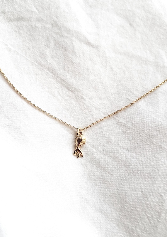 Gold plated Sterling Silver Necklace with Koi Fish Pendant,Symbol of Luck,Gift for her,Handmade Jewelry,koi pendant