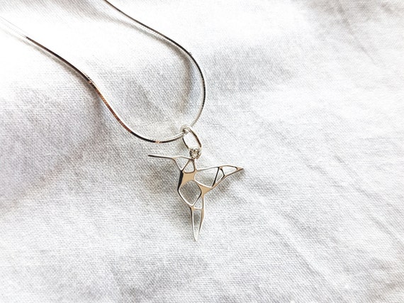 Sterling Necklace "Hummingbird" ,925 Sterling silver,Necklace Women,Beach Jewellery,Gift for Her,Christmas Gift,Charity Shop