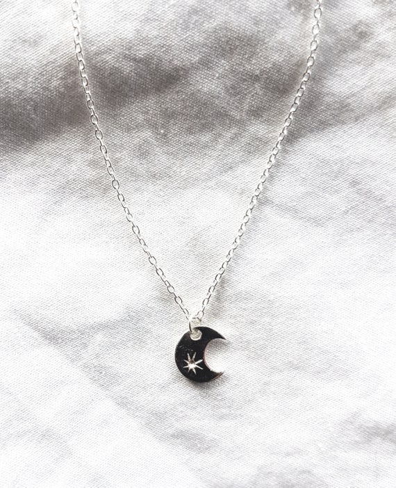 Moon Necklace 925 Sterling Silver,Birthday gift Woman,Necklace Women,Stainless Steel,Gift for Her,Charity Shop