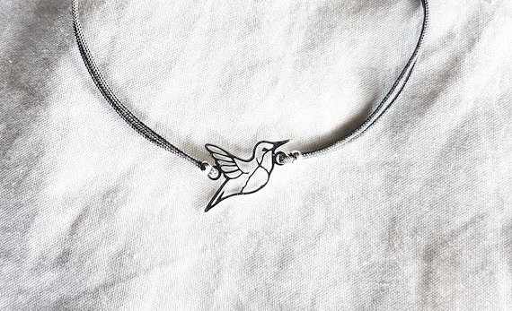 hummingbird bracelet 925 silver - gift for women, symbol of freedom & joy of life, minimalist jewelry