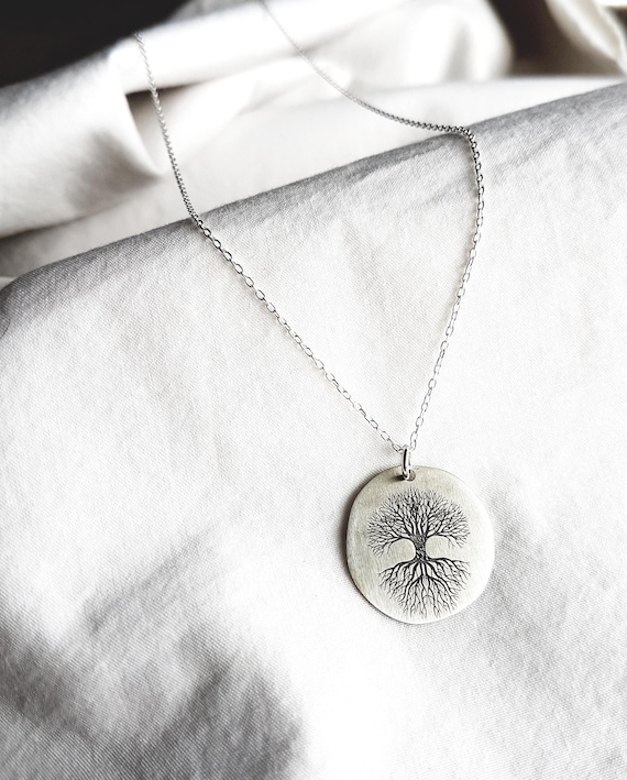 925 Sterling Silver Necklace with Tree of Life, Gift for Women, Birthday, Tree of Life Pendant Silver, Ladies Necklace, Lucky Charm, Charity