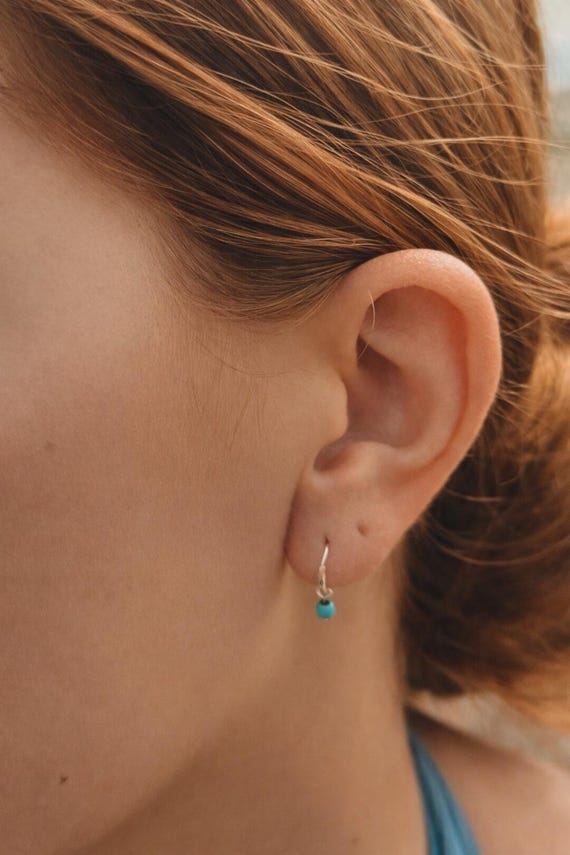 925 silver hoop earrings - 925 sterling silver hoops - gift for women - minimalist ocean jewelry gift for her