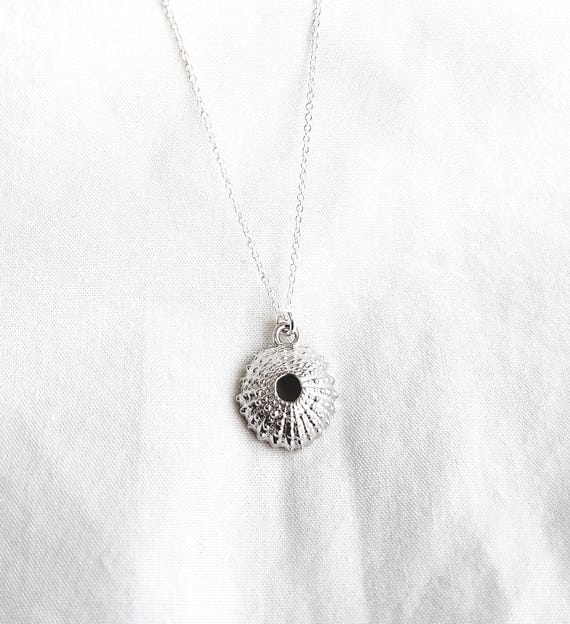Sea urchin necklace,18k gold-plated,gift for her,oceanlover, sea urchin pendant,beach jewelry,birthday gift,adjustable necklace, charity