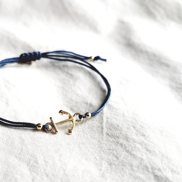 Bracelet with anchor 14k gold, birthday gift woman, gift woman, women's bracelet, anchor jewelry, maritime jewelry, stainless steel, charity shop