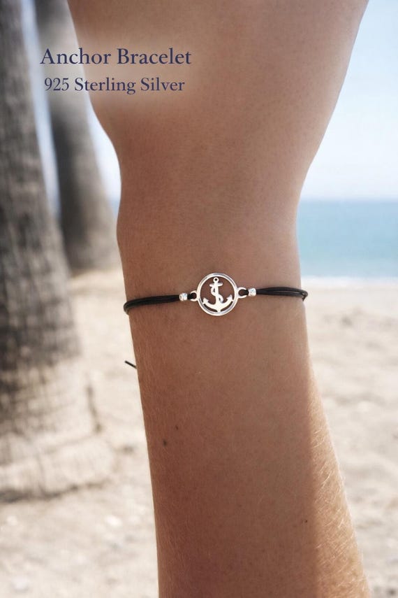 Anchor bracelet made of 925 sterling silver - handmade jewelry - gift for women - meaningful jewelry