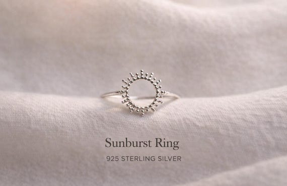 Sun ring 925 silver - meaningful gift for women - gift for women