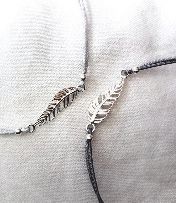 Bracelet with feather made of 925 Sterling silver, birthday gift woman, women bracelet, bird jewelry, ladies bracelet, charity
