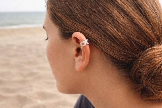 starfish ear cuff 925 sterling silver - ocean jewelery gift for her