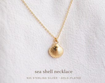 snäckskalhalsband guld - snäckskalhalsband i sterlingsilver present till henne
