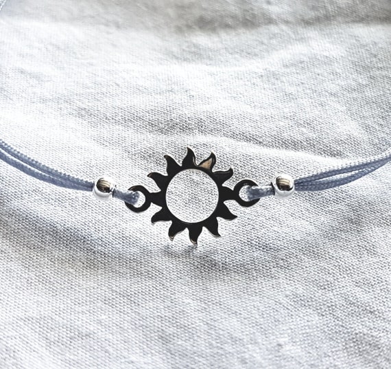 Bracelet with Sun,Birthday gift,925 Sterling Silver,Sun Connector,Beach Jewellery,Bracelet for Women,Gift Woman,Charity Jewellery