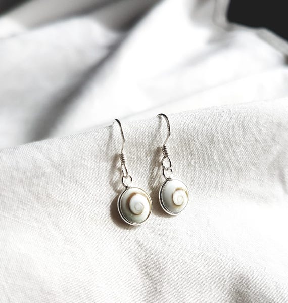 Earrings with Shiva Eye, 925 Silver Earrings, Gift for Her, Lucky Stone, Women's Jewelry, Birthday Woman, Protection Symbol, Charity