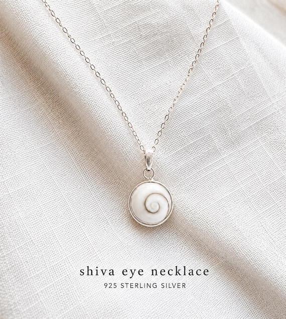 shiva eye necklace 925 sterling silver - lucky eye pendant - protection symbol - gift for her