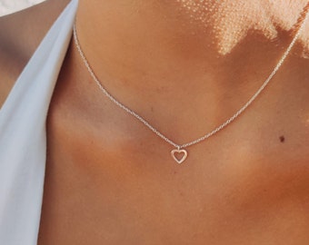 ネックレス・ペンダント TATIANA (Silver 925) Witty Cubic Heart String Necklace NZ209 Designer fashion, Seoul-fully created | W Concept