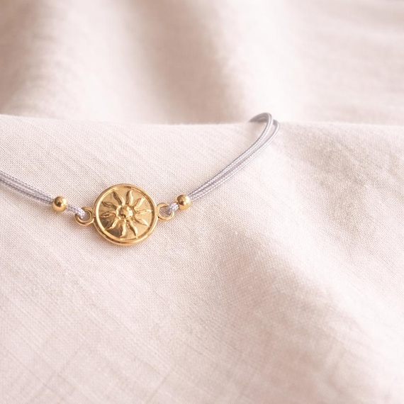 gold-plated sun bracelet in 925 sterling silver - minimalist jewelry gift for her - gift for women