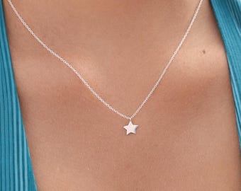 Star necklace 925 silver - sterling silver star necklace gift - gift for women