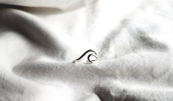 Toe ring with wave, 925 sterling silver, birthday gift for women, adjustable foot ring, wave ring, foot jewelry, gift for her, beach