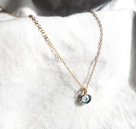 Necklace with zirconia stone, 14k gold-plated, birthday gift, zirconia pendant, gift for her, ladies necklace, dainty necklace
