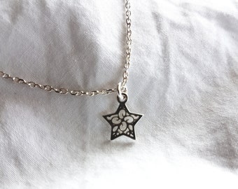 Collier avec petite étoile, cadeau d'anniversaire femme, argent sterling 925, pendentif étoile, cadeau d'anniversaire, collier délicat, bonne chance