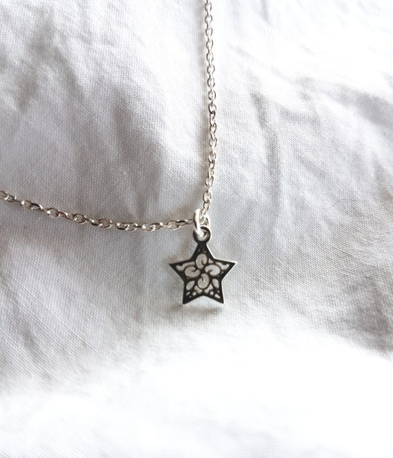 Necklace with star, 925 Sterling Silver, Gift for her,Stainless necklace,Star pendant, Christmas gift,Lucky Charm, Charity Jewellery