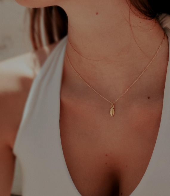 Gold penguin necklace - birthday gift for women - gold penguin necklace - delicate necklace, summer jewelry, charity