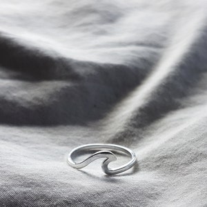 Wave 925 Sterling Silver Ring,Birthday Gift Women,Women Ring,Beach Jewellery,Gift For Her,Surf Jewellery,Stainless Steel,Charity Shop image 3