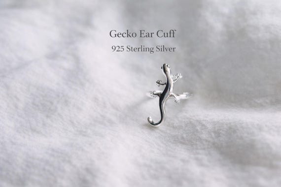 gecko ear cuff 925 sterling silver - no piercing jewelry gift for her
