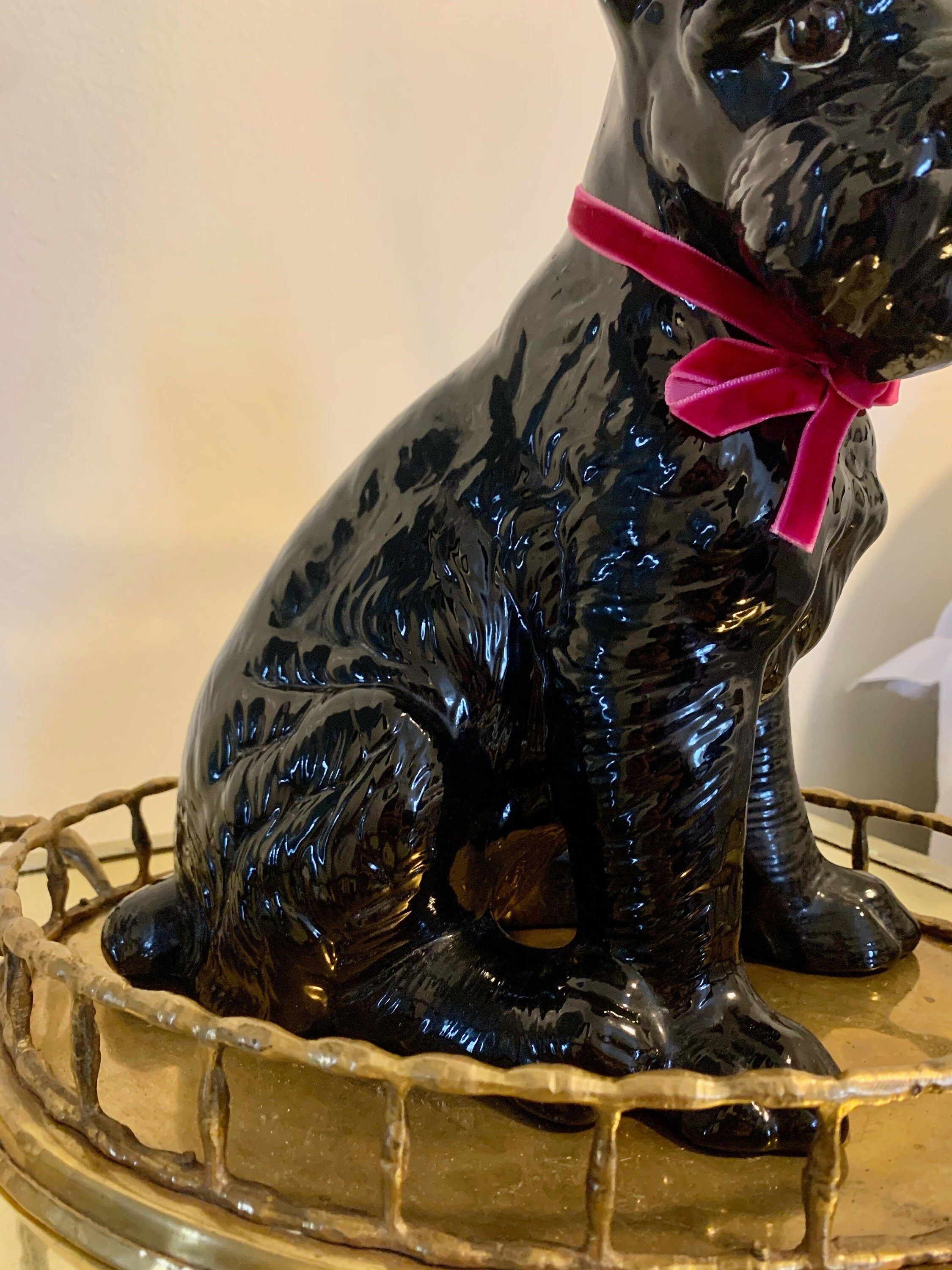 Large Vintage Ceramic Scottie Dog Statue Dog Statue Scottish Etsy