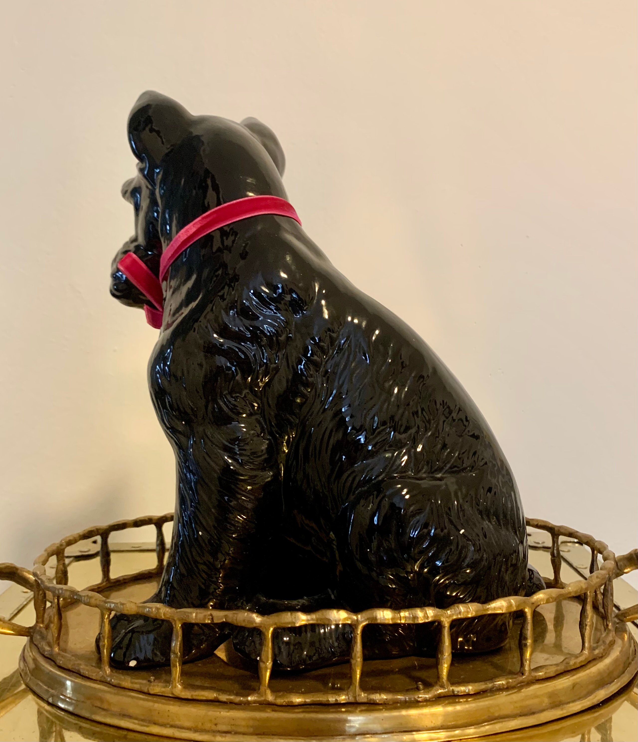 Large Vintage Ceramic Scottie Dog Statue Dog Statue Scottish Etsy