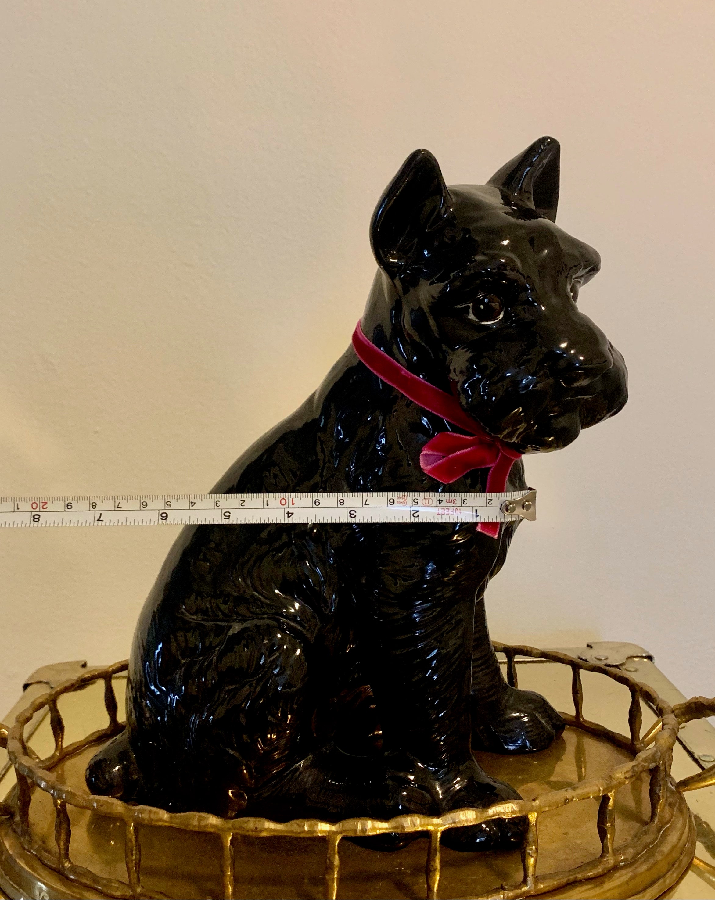 Large Vintage Ceramic Scottie Dog Statue Dog Statue Scottish Etsy