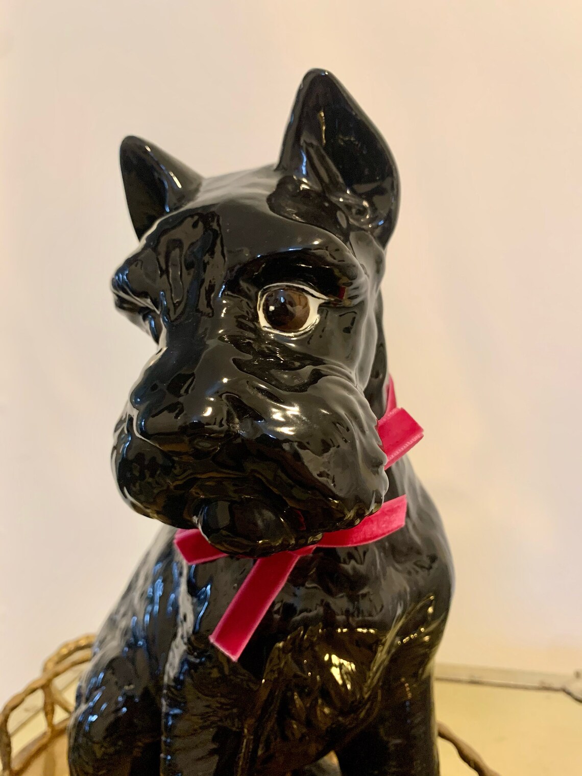 Large Vintage Ceramic Scottie Dog Statue Dog Statue Scottish Etsy