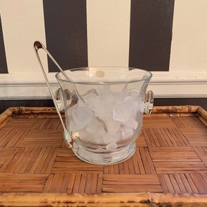 Glass Ice Bucket, Ice Bucket, Bohemia Glass, Barware Decor