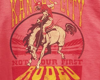 Not Our First Rodeo Long sleeve tee,Kansas City Football fan, KC Rodeo, Chiefs Tail Gate Gear Rodeo L/S top