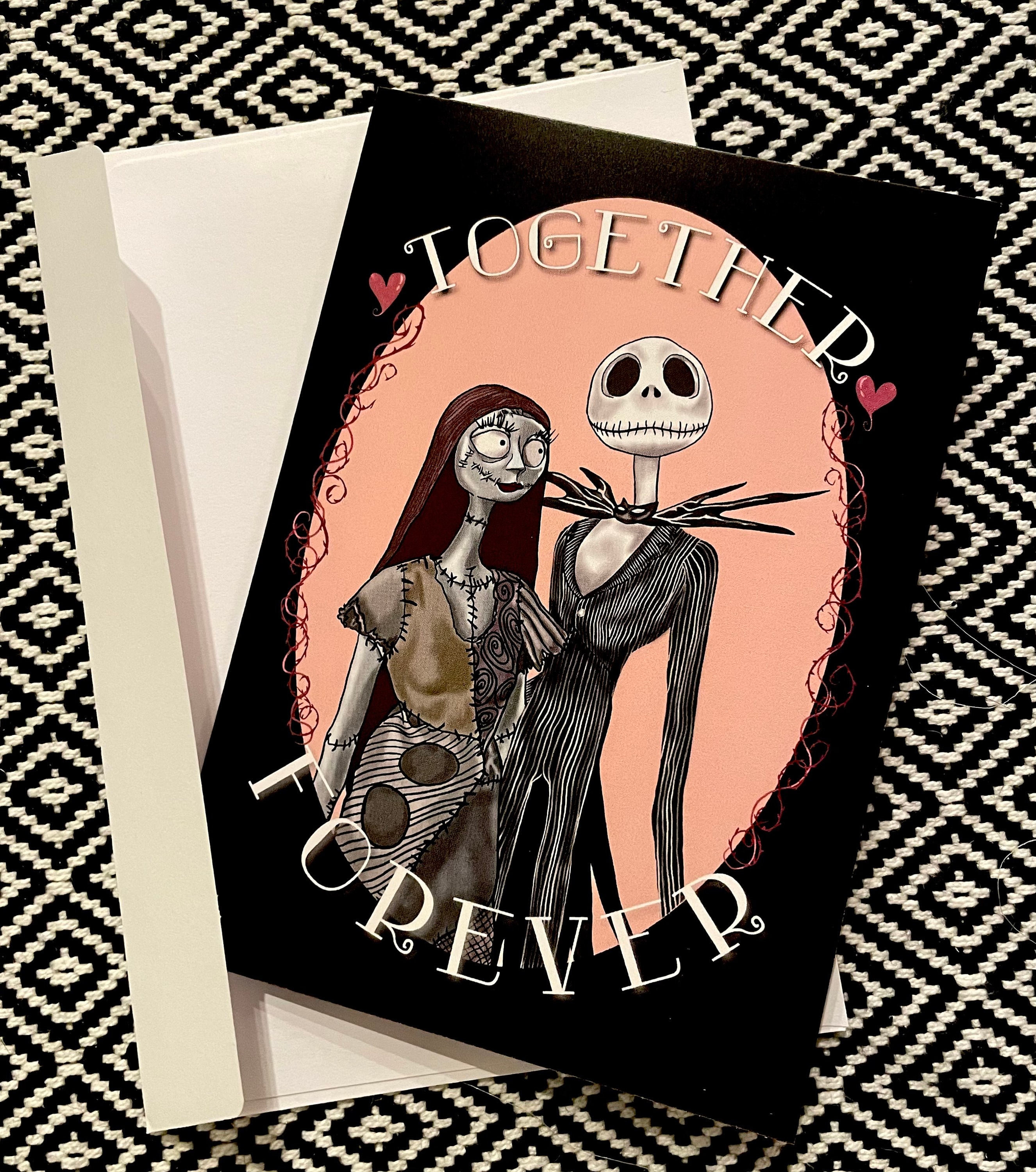 Jack and Sally Anniversary Card Nightmare Before Christmas A6 Etsy UK