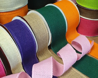 coloured hessian ribbon