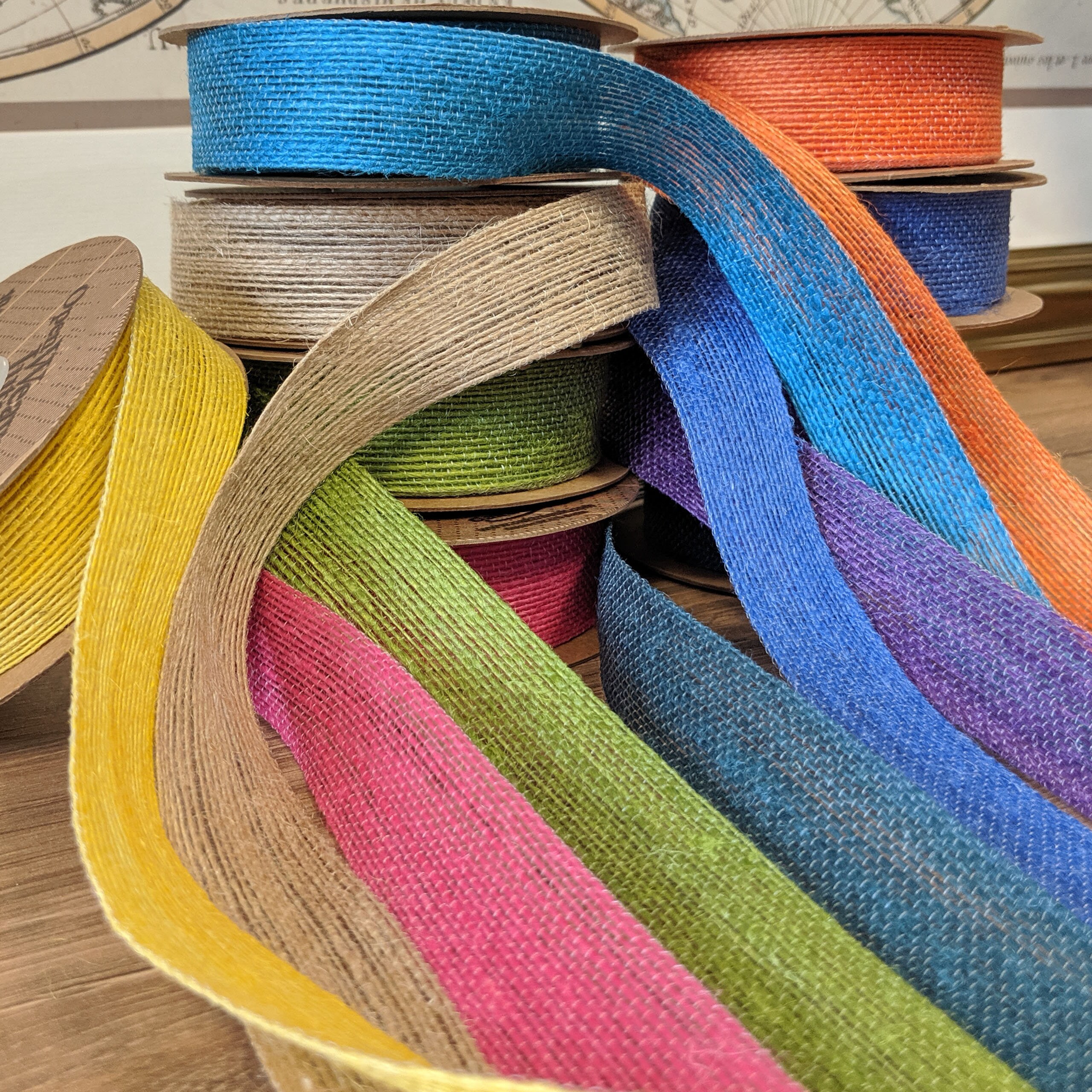 Premium Hessian Jute Ribbon 25mm Wide Straight Open Weave Cut Etsy