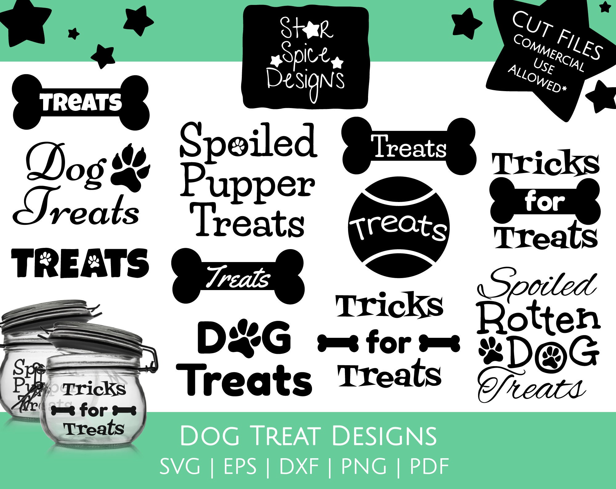 Dog Treats Printable Cut Files - Etsy