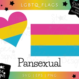 LGBTQ Flag Pansexual Printable Cut Files