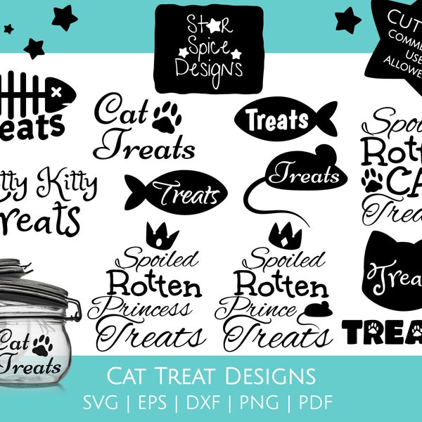 Cat Treats Printable Cut Files