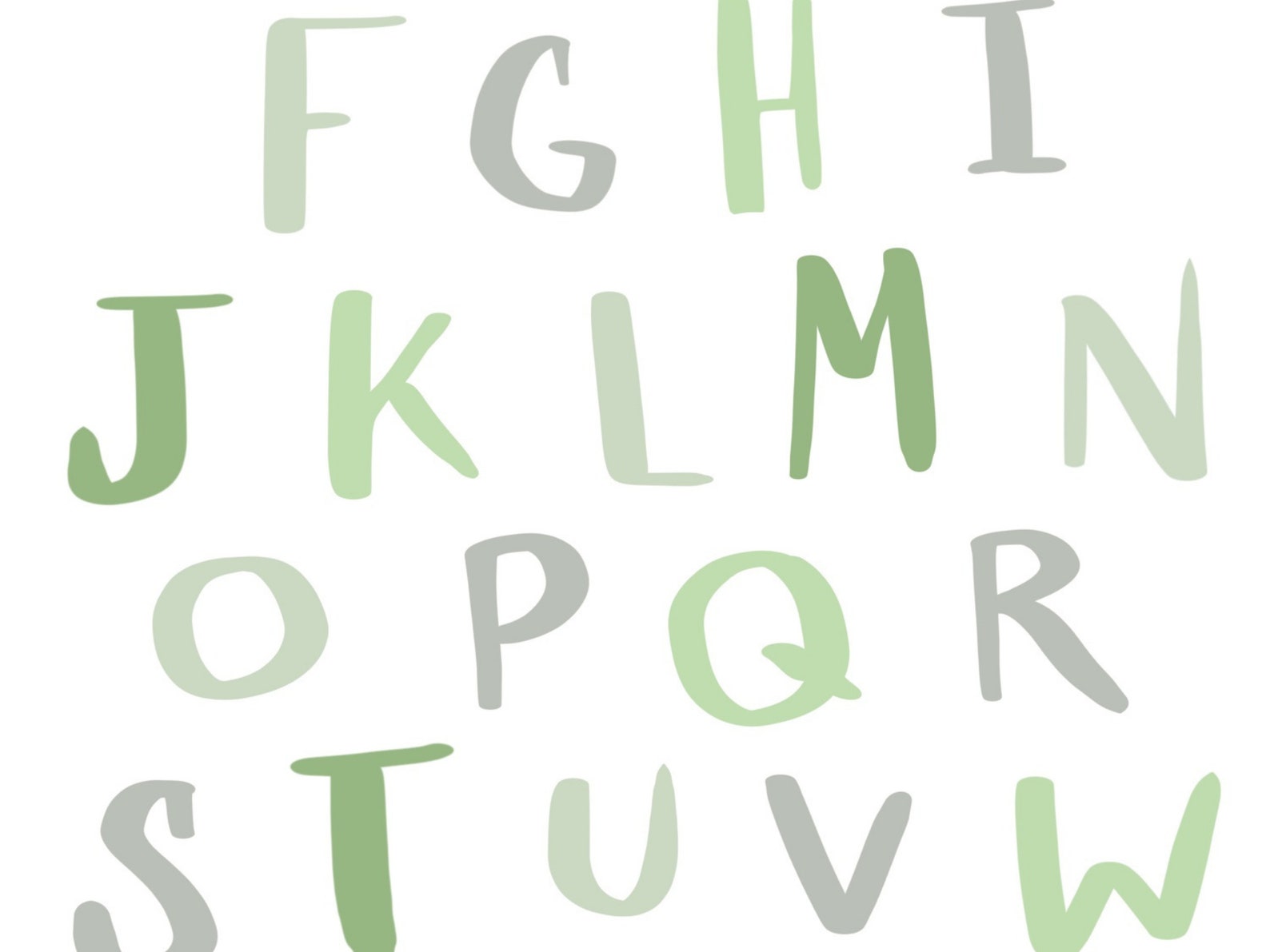 Printable Green Alphabet Letters