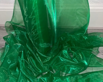 Forest Green Gold Shimmer Chiffon Fabric 58'' PRICE PER METER - Etsy