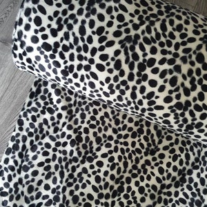 1m dalmation velboa faux fur fabric 58"wide