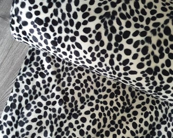 thumbnail image 2 of Luv Faux Fur Upholstery Fabric – Leopard Gray, 58" Wide, Velboa, Anti-Pill – Sold By Yard 2 of 4