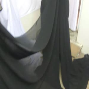 1m  Black   crepe georgette  chiffon dress fabric 58&quot; wide
