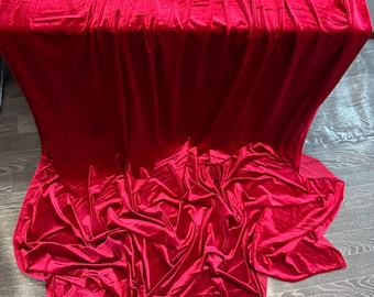 Tela de terciopelo rojo burdeos de 1 m y 58” de ancho