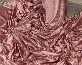 1 METRO de tecido de vestido rosa empoeirado com 58" de largura
