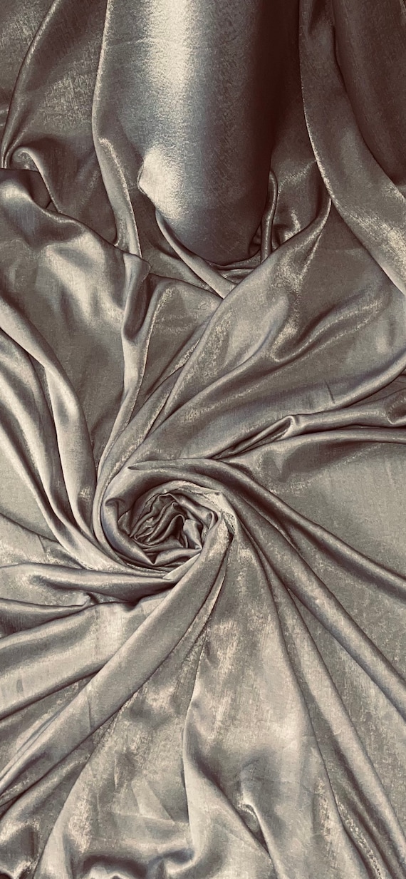 1msilky Smooth Velvet Satin Fabric Bridal Wear Grey Colour Dress Fabric 58"  Wide - Etsy
