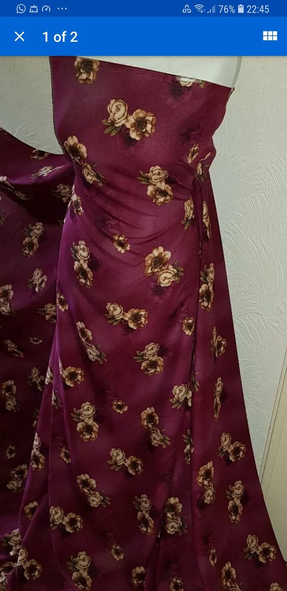 1M BRIDAL DRESS SATIN DARK WINE RED COLOURED FABRIC 58/" WIDE
