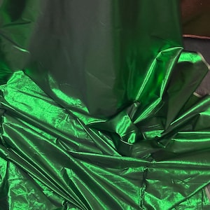 1m )  Metallic Shiny double sided Foil Lame Fancy Dress Craft Dance Fabric Material 44 wide