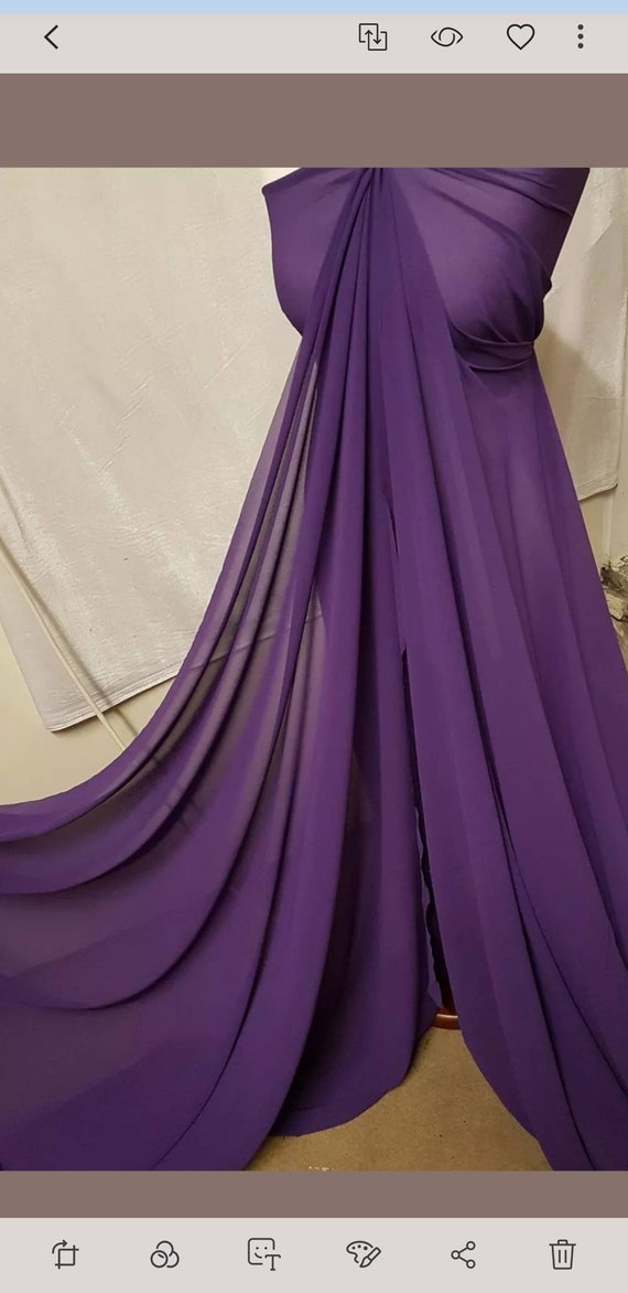 1m purple crepe georgette chiffon dress fabric 58 wide