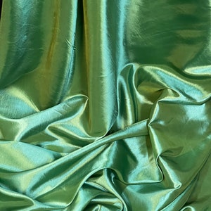 1M two tone sage  green taffeta fabric 58” wide